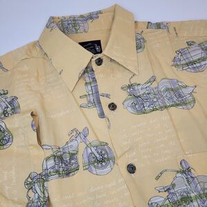 Harley Davidson Men's Rayon Shirt Size M Hawaiian Camp Style Motorcycles‎